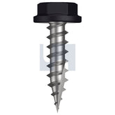 Hobsons - #10-12 x 20 Night Sky (Ebony) -Cl4 As3566 Type 17 Flanged Hex Head | Q519-Ns (Pack Of 1000)